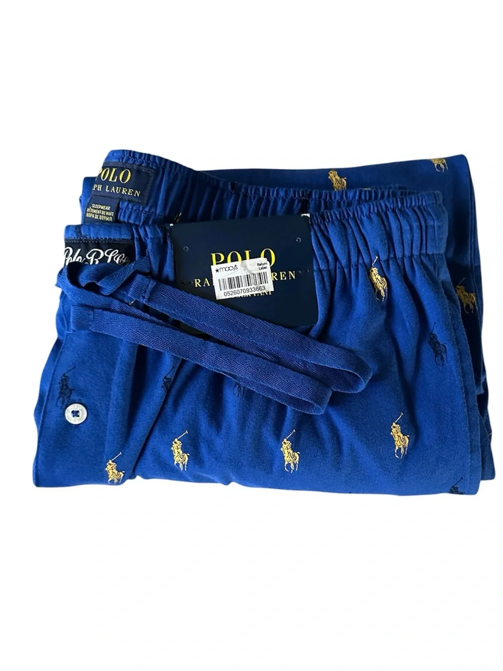 Polo Ralph Lauren 100% Cotton Knit Jogger Pants (Sleepwear) in Heritage Royal
